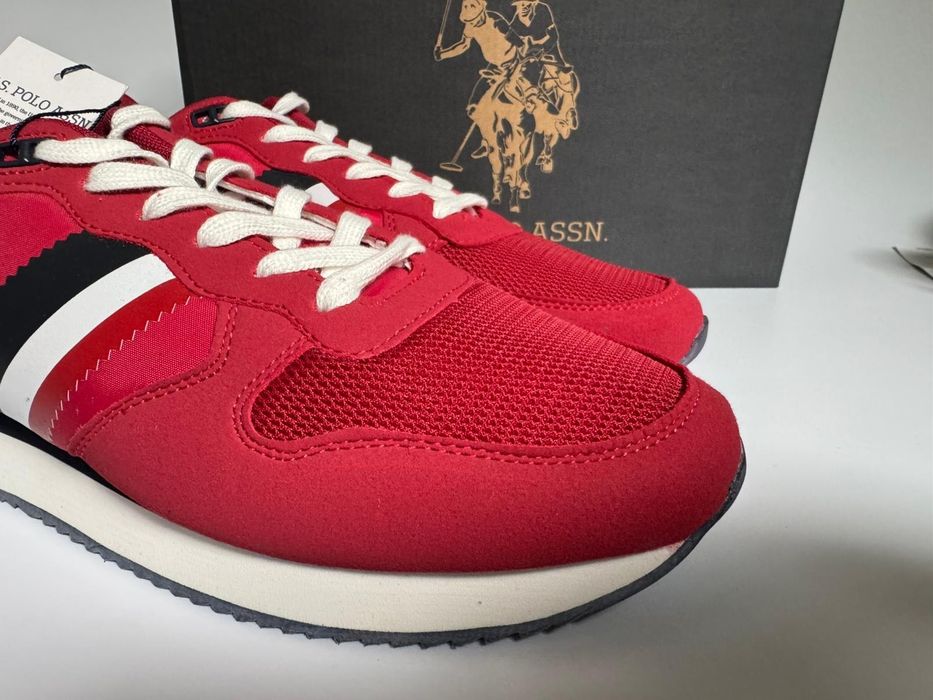 Nowe sneakersy męskie U.S. POLO ASSN czerwone 44