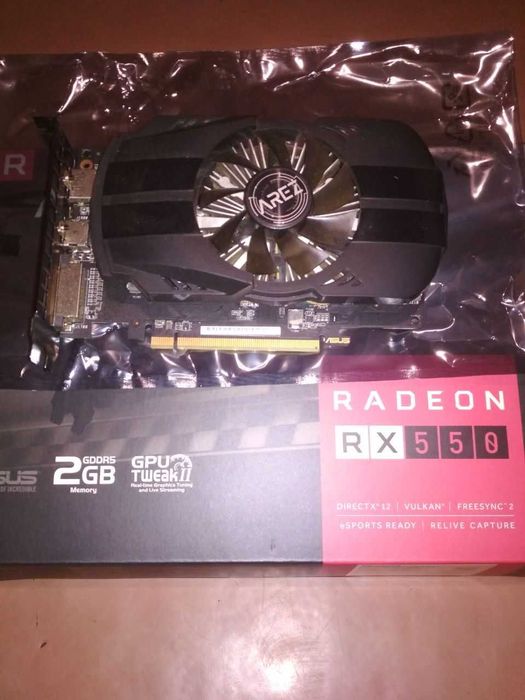Видеокарта Asus PCI-Ex Radeon RX550 2GB, рабочая