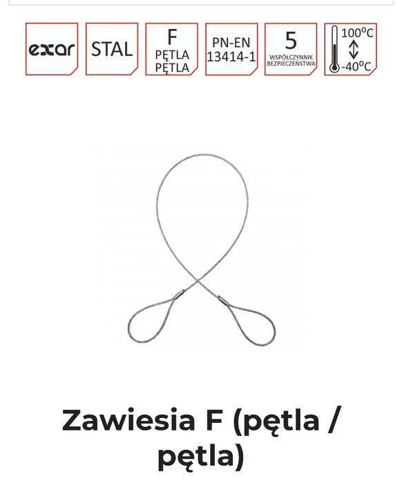 Zawiesia wciągniki  szakle uchwyty Atest