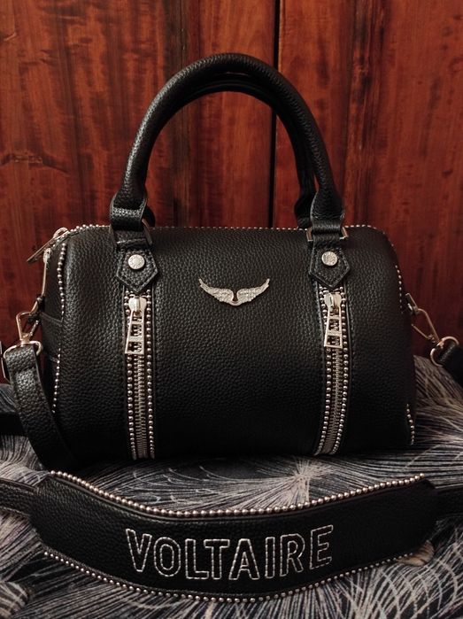 Сумка Zadig & Voltaire black rock черная кожаная кроссбоди