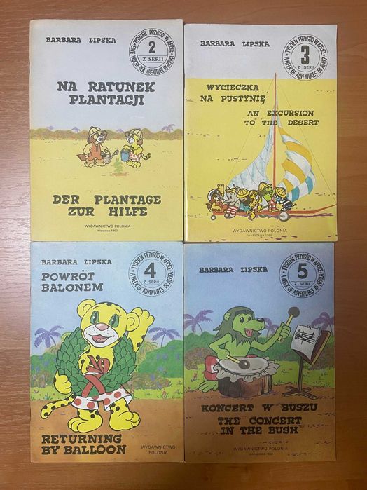 4 książeczki z serii Tydzień przygód w Afryce - okazja