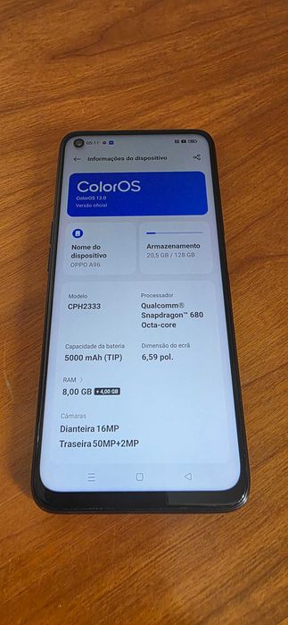 Telemóvel Oppo A96 | 128Gb | 8Gb