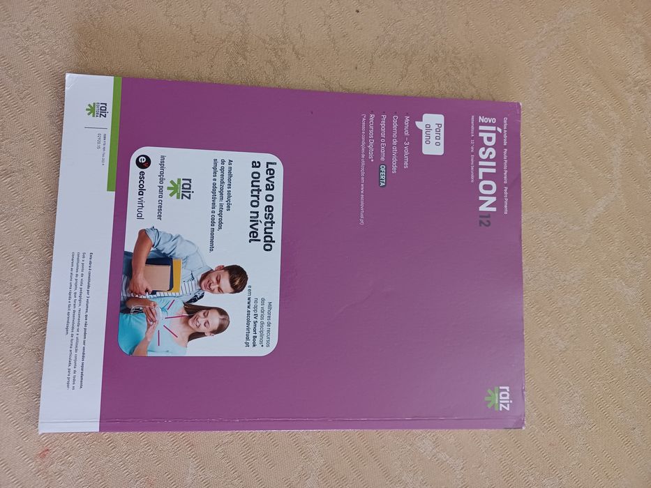 Manual - Novo Ípsilon 12 - Matemática A - 12.º ano - volume 2 ( NOVO)