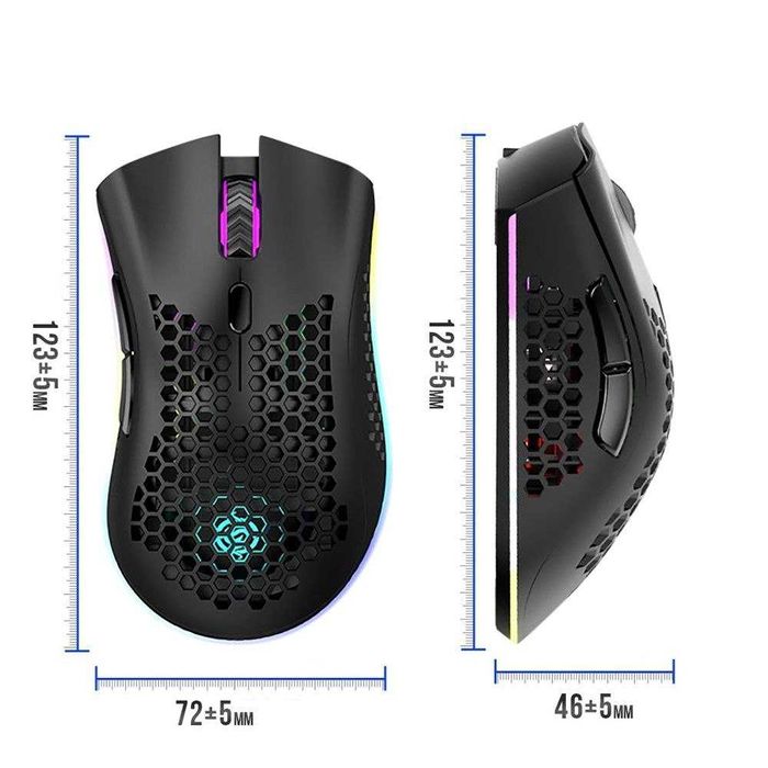 Беспроводная Игровая RGB Мышь K-Snake BM600 DPI 1200-3200 с подсветкой