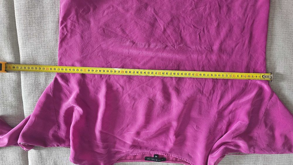 Camisola em seda com brilhantes manga