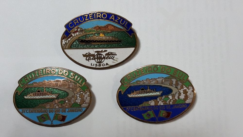 Crachás cruzeiro azul viagens pins alfinetes pregadeira