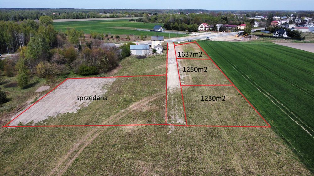 Działki budowlane 1637m² WZ