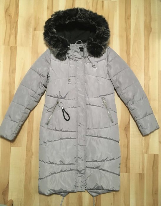 Kurtka zimowa, płaszcz, Carry, srebrna roz. M/L