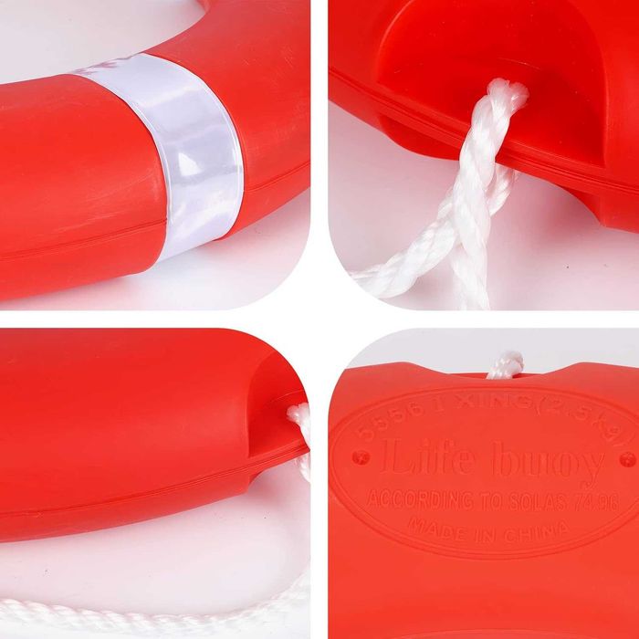 Koło ratunkowe 72cm + Lina Pływająca 30m Zestaw Ratunkowy do łodzi