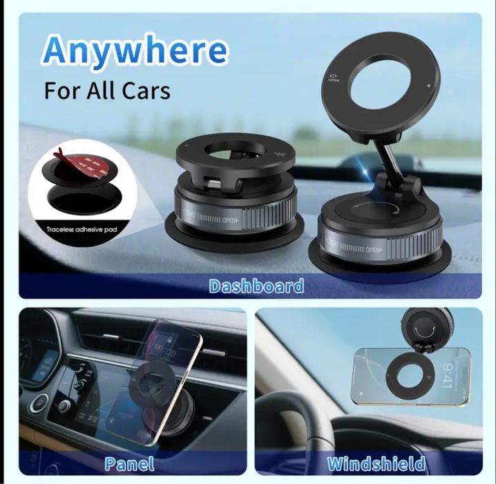 Магнітний тримач до телефону в авто, вакумный держатель