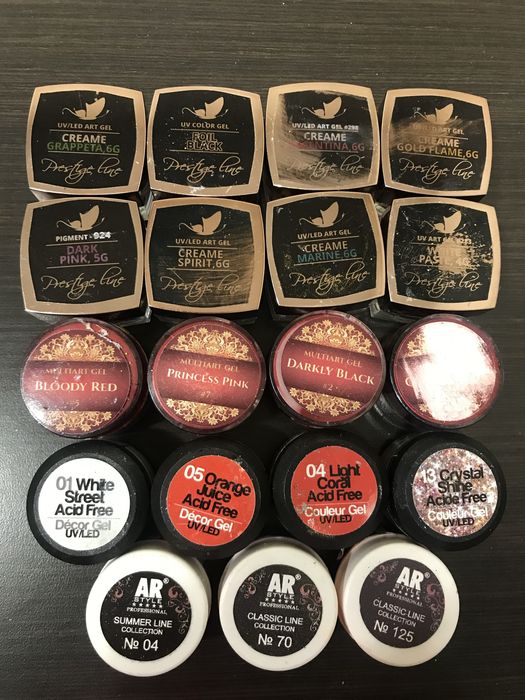Gel Pasta, żele ozdobne do paznokci + GRATIS baza i top do hybryd