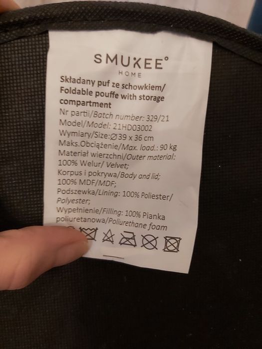 Puf Składany ze schowkiem pufa