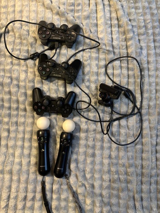 Mega Zestaw PS3 Slim | 3x Pad DualShock 3 + 2x PS Move + Kamera + Kable