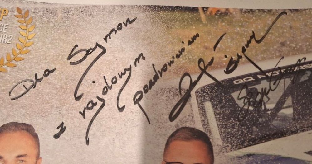 plakat z wyścigów, Filip Stopa oraz Rafał Ślęczka