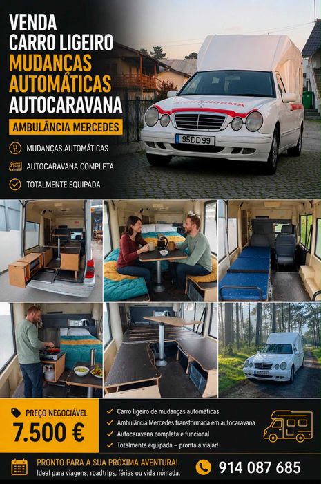 Mercedes Autocaravana/ Ambulância automática