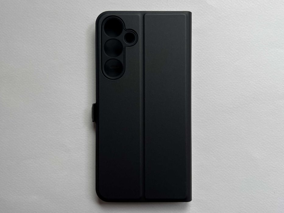 Samsung Galaxy S24 FE чохол-книжка еко шкіра Wave Flap чорний чехол