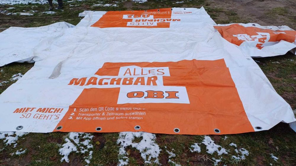 Plandeka do przykrycia opału w ćwiartkach metrach 2,8 x 6,8 m