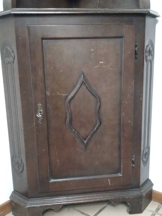 Szafka narożna, witryna drewno