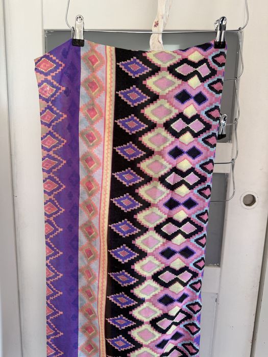 Kolorowy Szal Boho w geometryczne wzory – 200 cm | Stan Bardzo Dobry