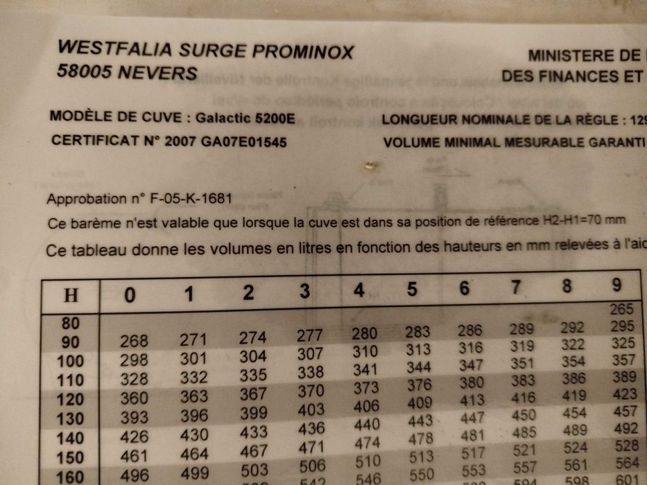 Schładzalnik , zbiornik do mleka na mleko Westfalia Prominox 5200 l .