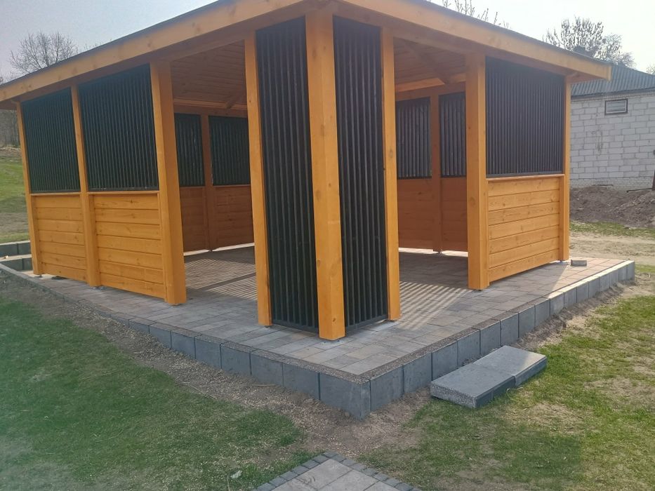 Altana drewniana 4,5 x 4 m z Lamelami