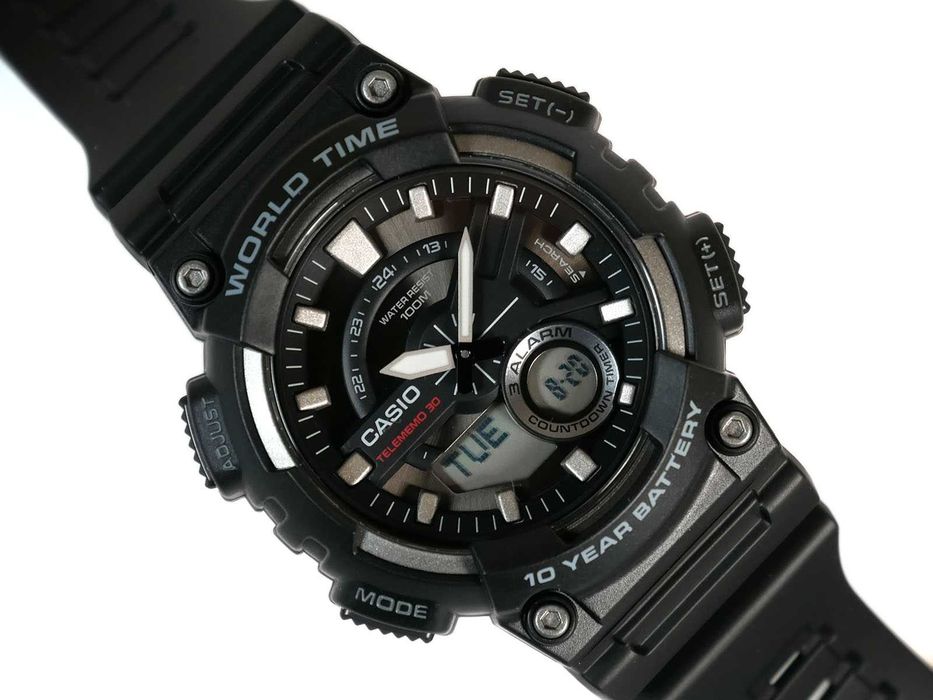 Casio AEQ-110W-1AV. Батарейка на 10 років