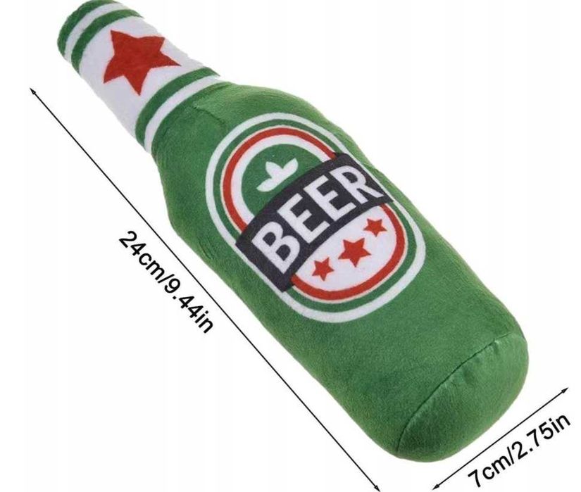 Zabawka dla psa butelka piwa