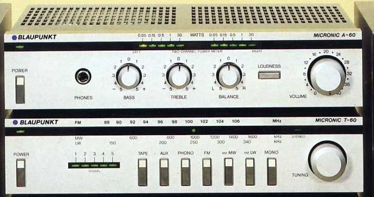 Blaupunkt Micronic 60  wzmacniacz A-60 tuner T-60 Wieża Japan
