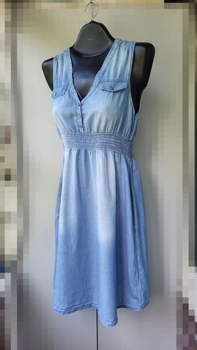 Джинсовое/ Коттоновое платье - сарафан H&M India для беременных