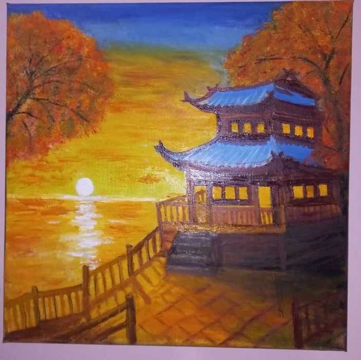 картина маслом Картина Фен-Шуй 40*40см картина на холсті