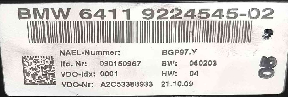 Comando Chauffage / Sofagem 64119224545-02 - BMW 3