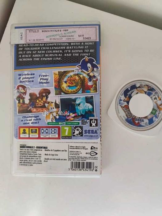 Jogo PSP- Sonic Rivals 2