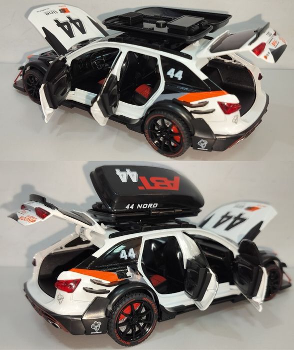Audi RS6 Avant Rally модель 1:24 CHE ZHI Металл звук свет.