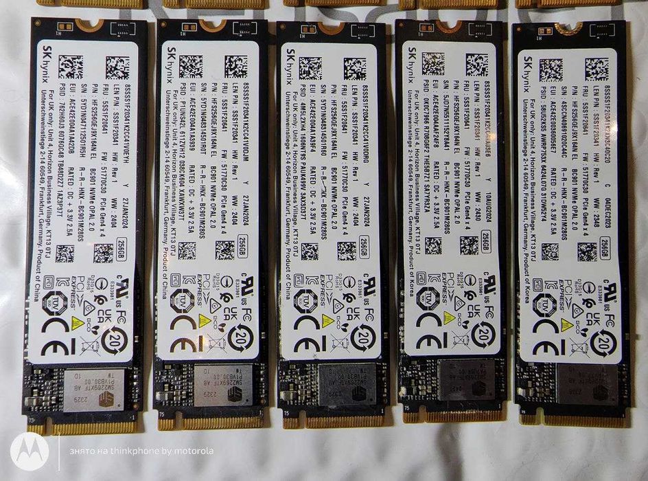 SSD SK Hynix 256Gb NVMe M.2 Gen4x4 HFS256GEJ9X164N із США