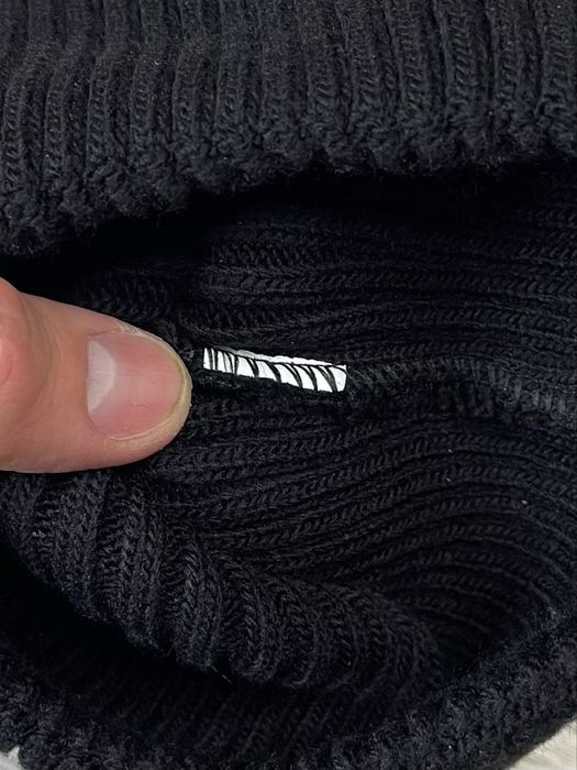 Stone Island шапка S размер вязаная демисезонная черная