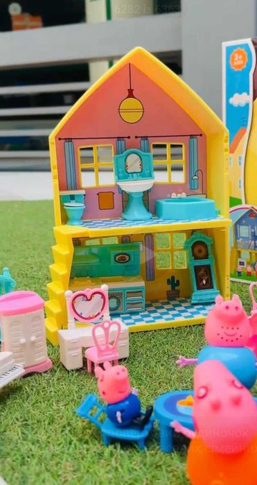 Кукольный домик пеппы пиг с мебелью