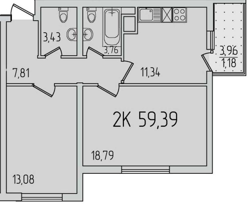 продам 2 комнатную - Жемчужина от КАДОР - (РАССРОЧКА до 4 лет)