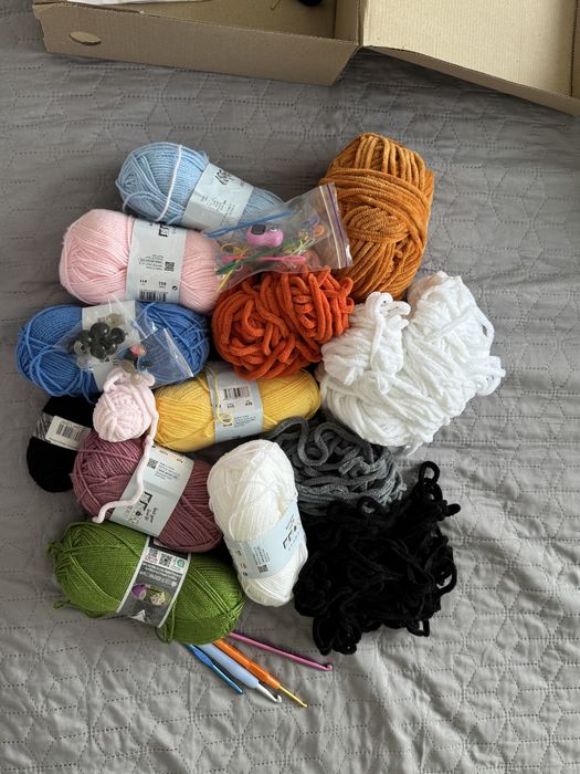 набір пряжі акрилової для іграшок зі спорядженням
