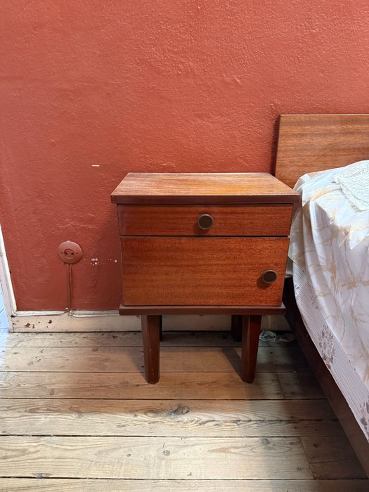 Conjunto Mesas Cabeceira Vintage Mid-Century