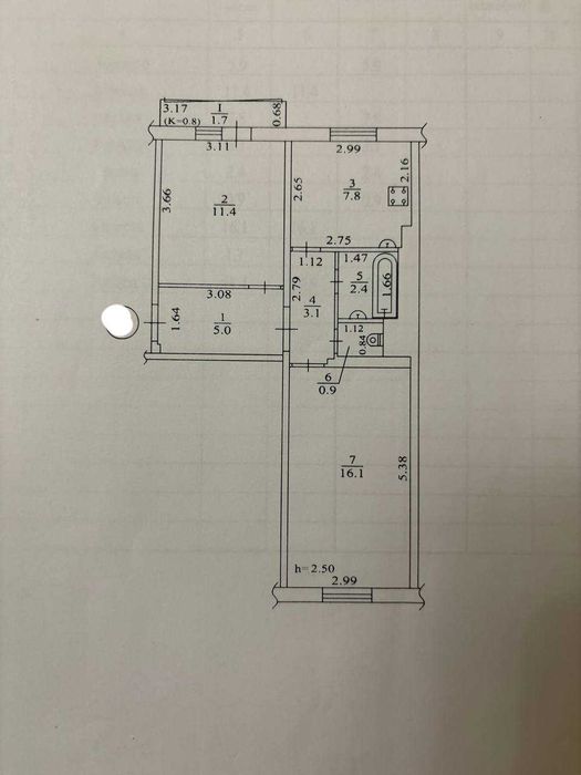 Продам 2-кімнатну квартиру в Черкаському