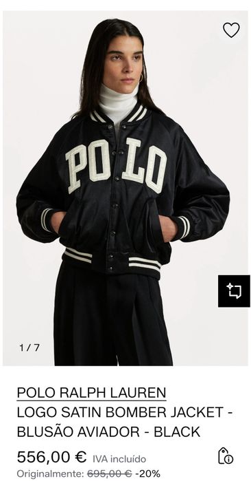 Casaco/ bomber da Polo Ralph Lauren, novo, S/M