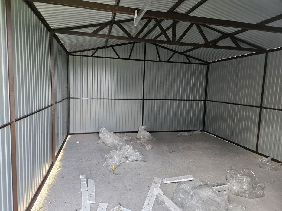 4x6 POD  Antracyt Garaze Blaszane Garaż Blaszany Blaszak Blaszaki