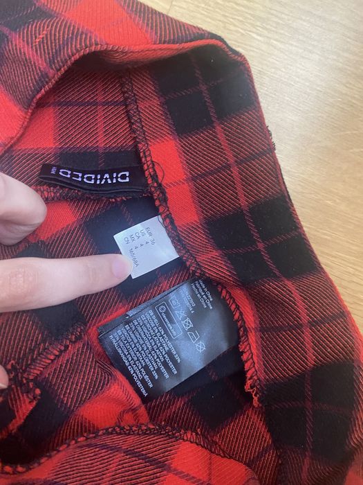 Червоно-чорні штани в шотландську клітинку h&m