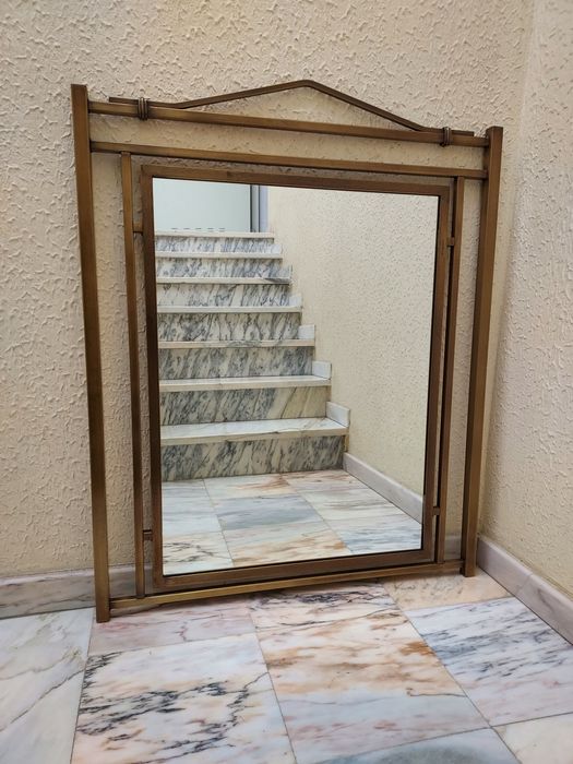 Espelho Moldura Ferro Dourado