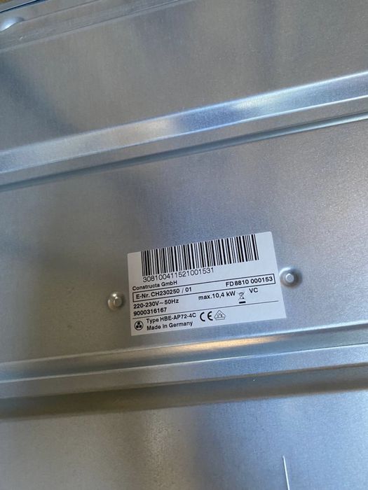 Електрична плита, духовий шкаф, варочна поверхня