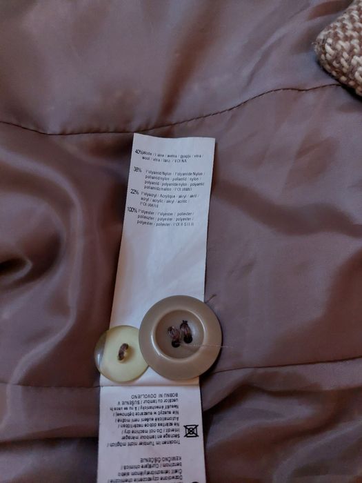 Płaszcz jesienny ORASY,  rozmiar 34, wełna 40%