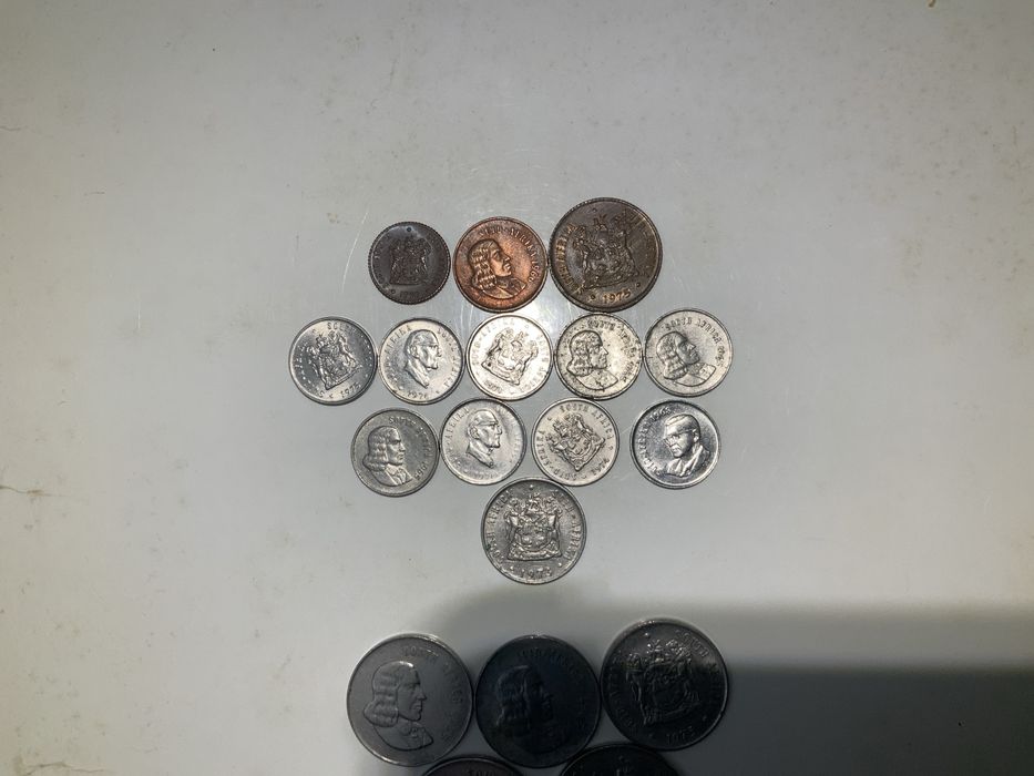 Lote de 18 Moedas antigas Africa do Sul / South Africa / Suid Afrika