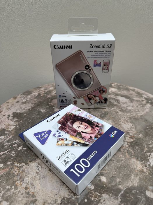 Máquina fotográfica instantânea CANON + 100 papel de foto Canon