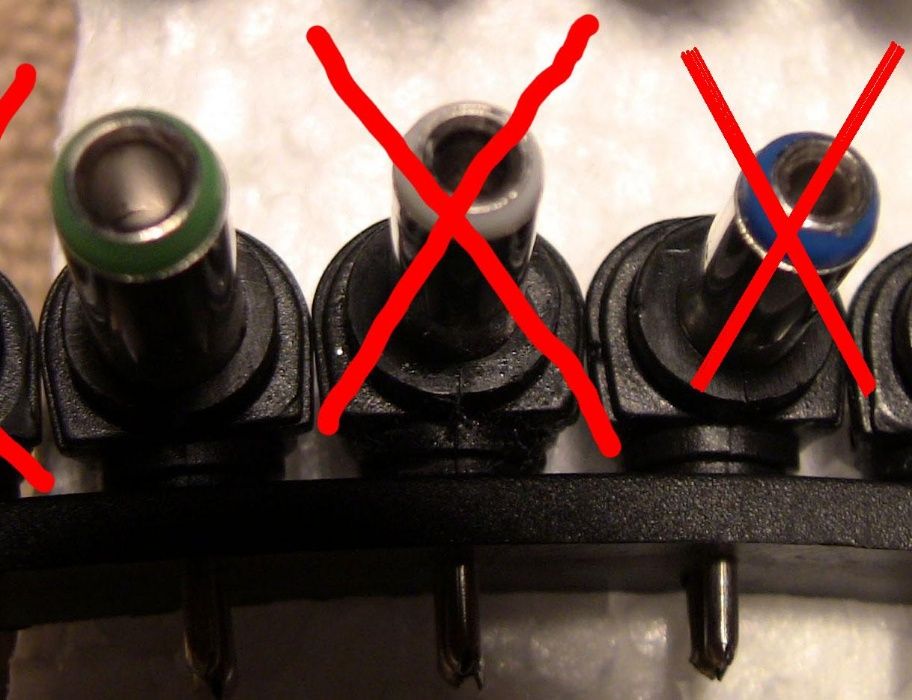 Wtyczki końcówki zasilacza laptop: Acer Dell HP Toshiba IBM LG Fujitsu