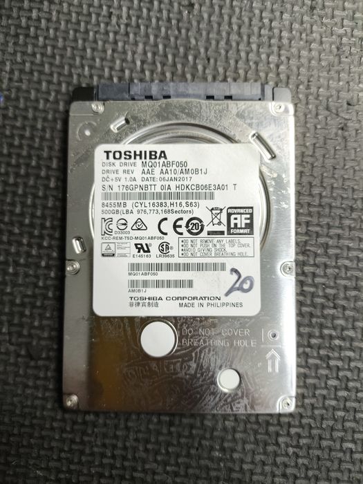 500GB 2.5" Hard Disk Drive Without Errors461361691178444800